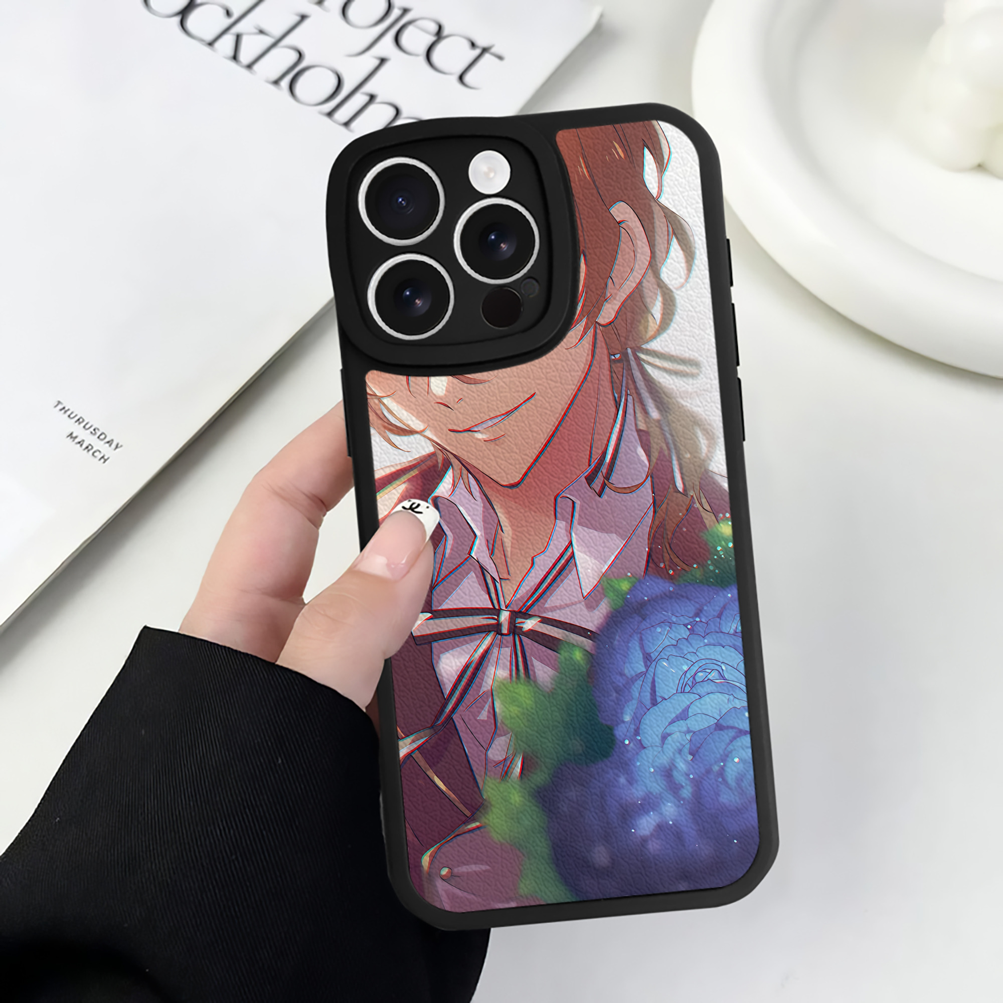（画像用） 文豪ストレイドッグス Bungo Stray Dogs 【iPhone 16シリーズ対応】シリコンスマホケース（レザー調） 材質：シリコン